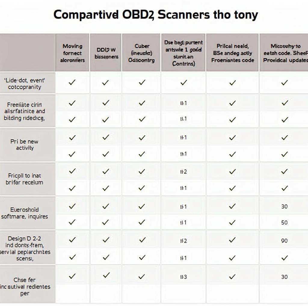 Comparison of OBD2 Scanner Features