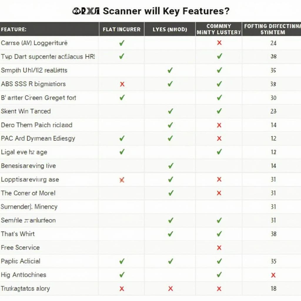 OBD2 Scanner Features Comparison