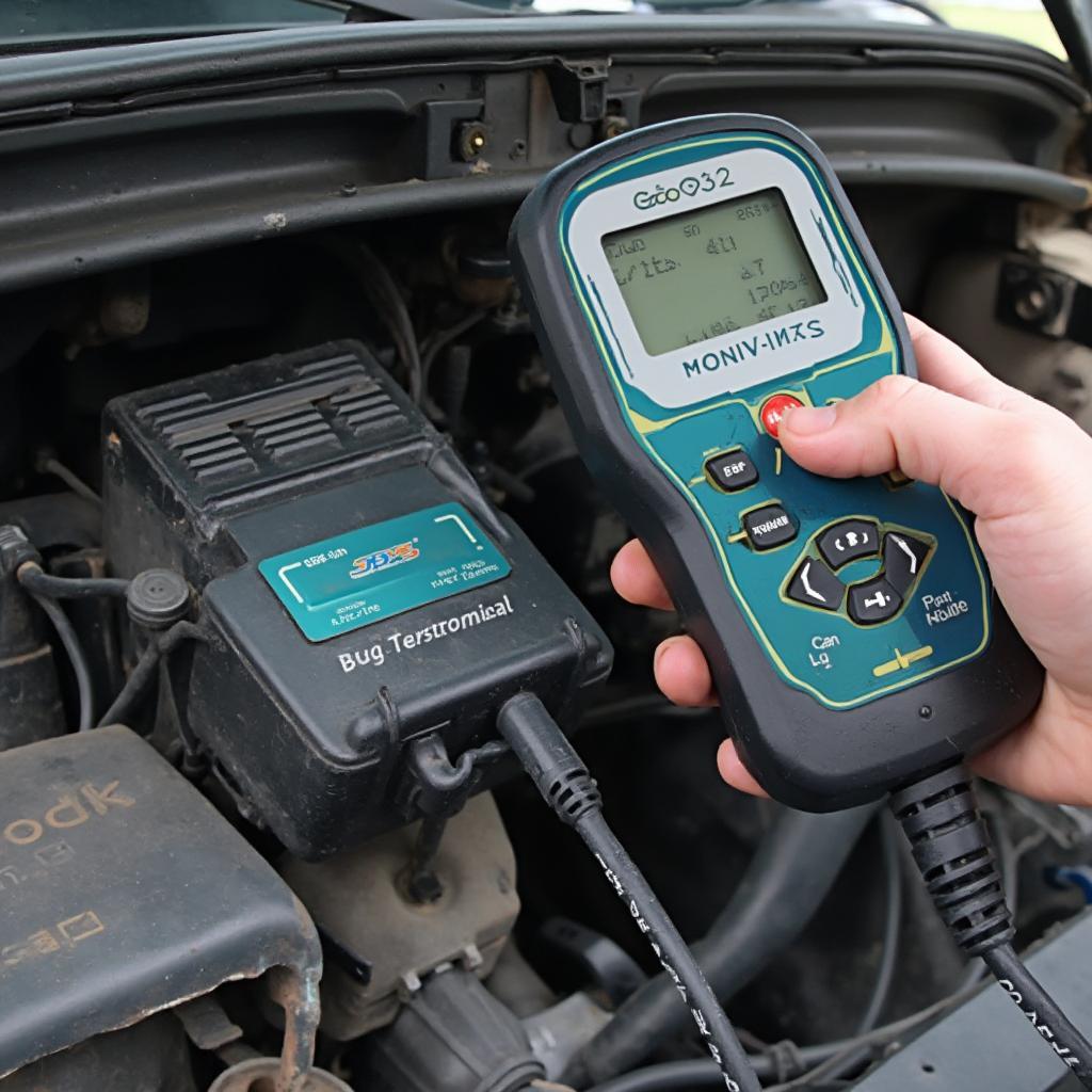 OBD2 Scanner connected to 1996 Geo Tracker