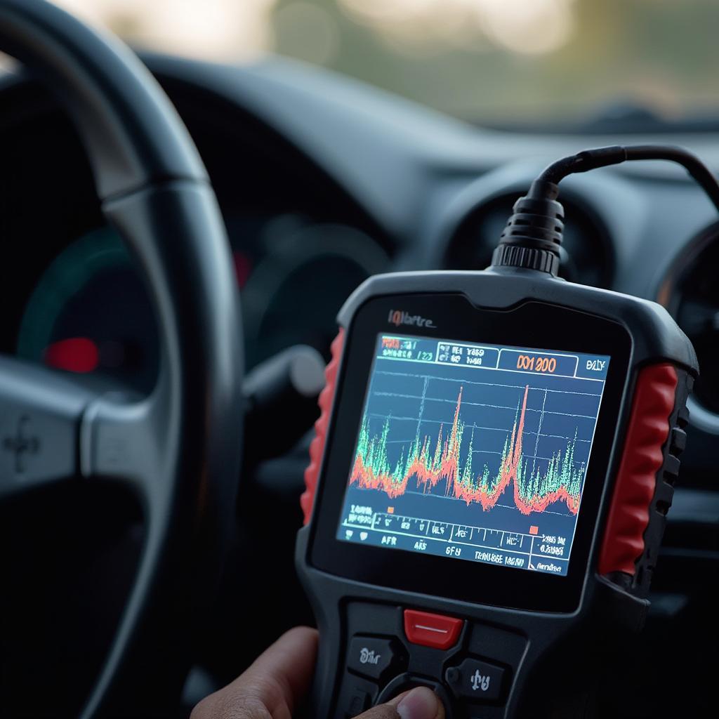 OBD2 Scanner Graphing Oxygen Sensor Data