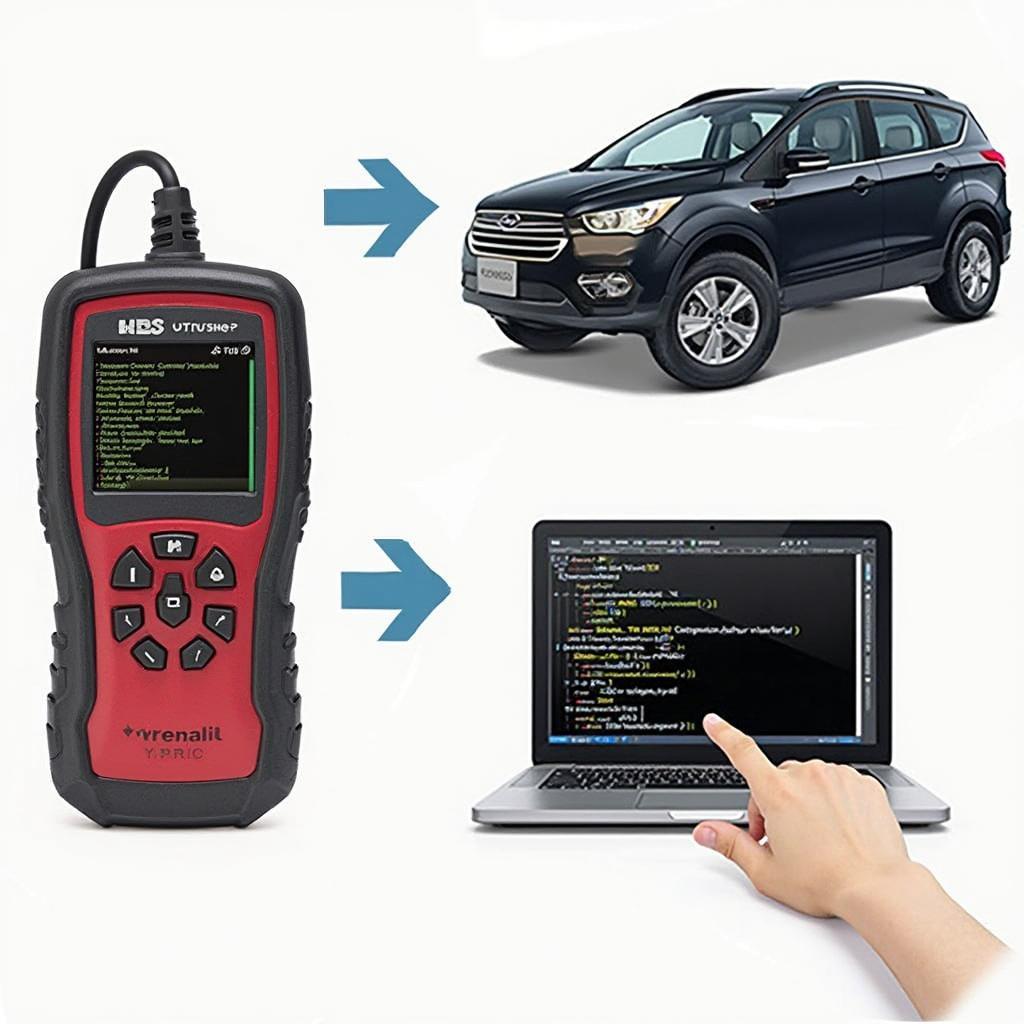 OBD2 Scanner in Use on ODES UTV