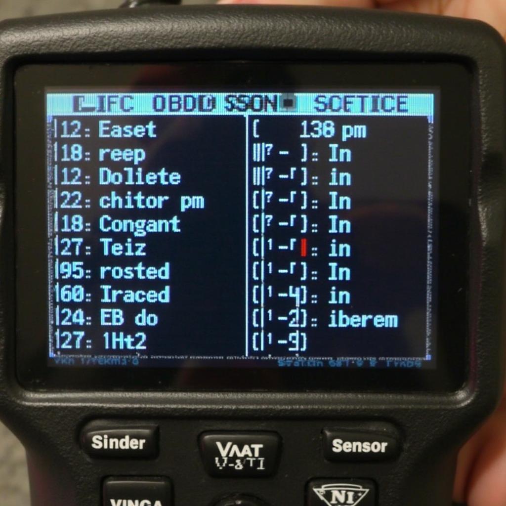 OBD2 Scanner Displaying Live Data on a 1999 5.9L Cummins Engine