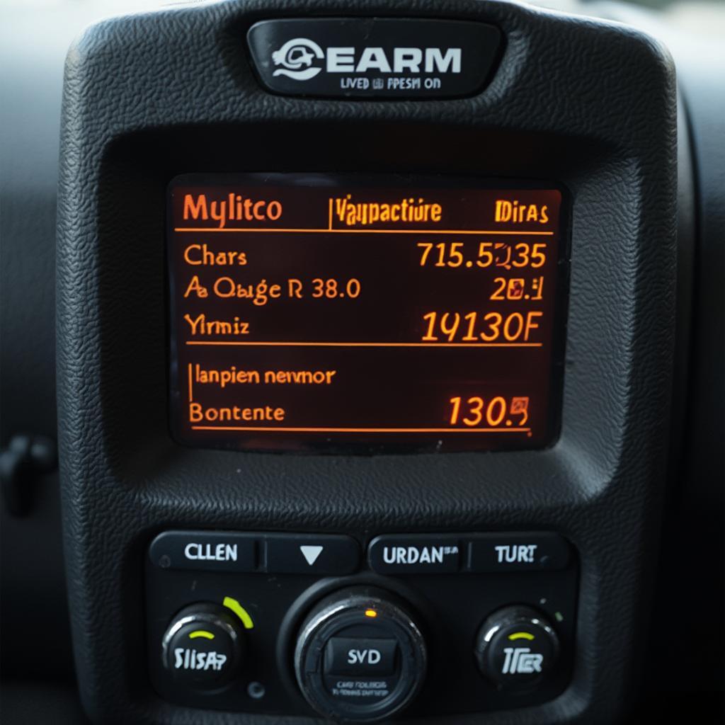 OBD2 Scanner Displaying Live Data for a Jeep Wrangler