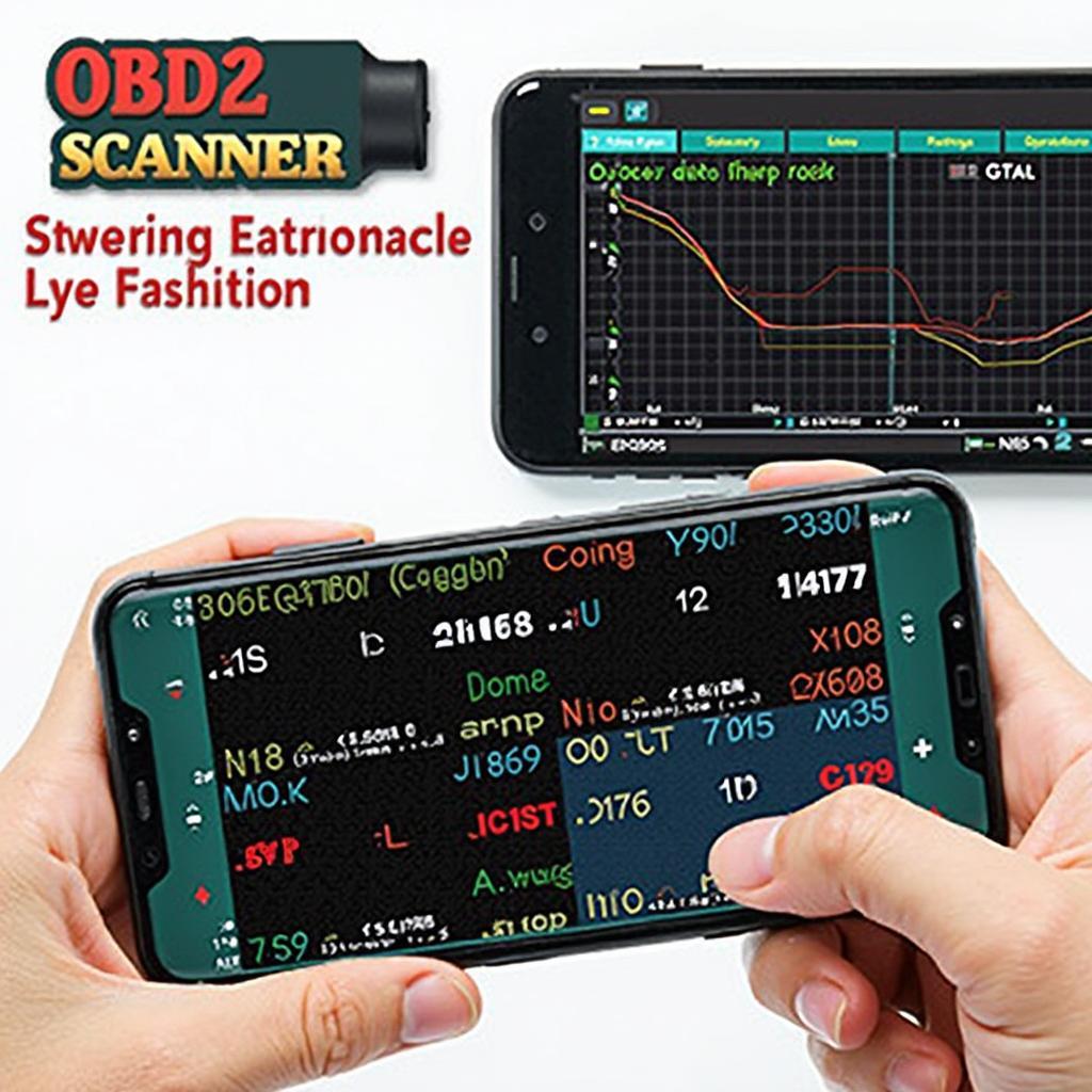 OBD2 Scanner Showing Live Data Streaming on Dashboard