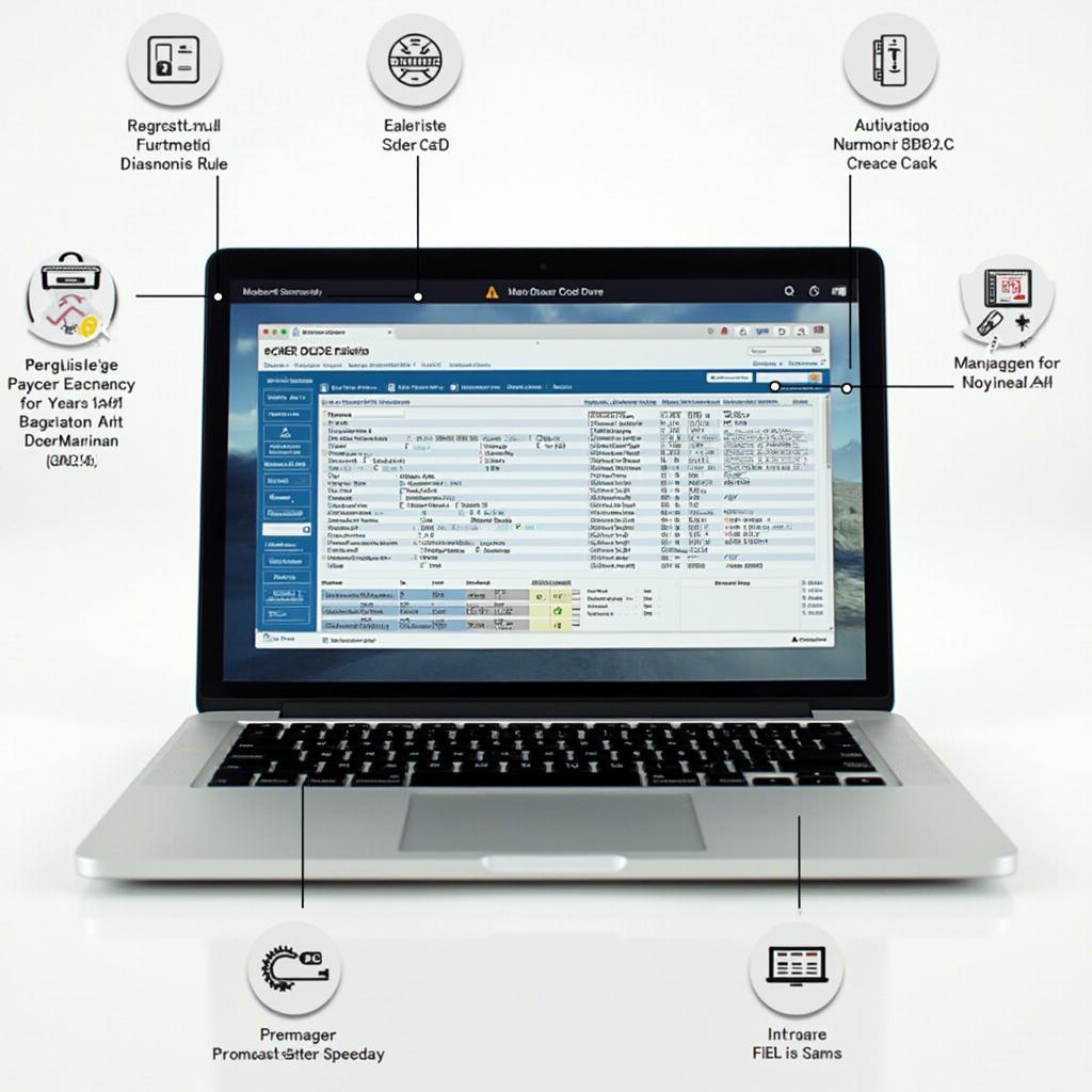 OBD2 Scanner Software Interface on MacBook Pro