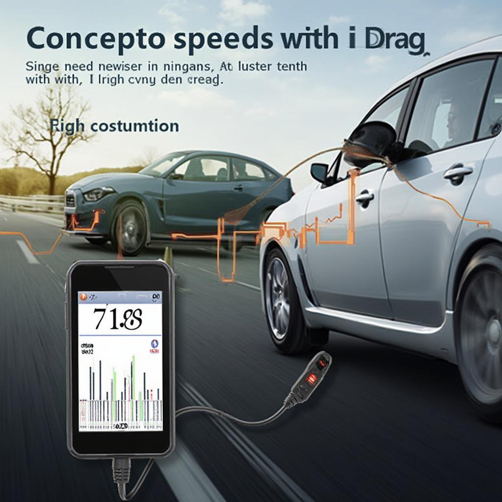 OBD2 Scanner Measuring Drag-Related Data