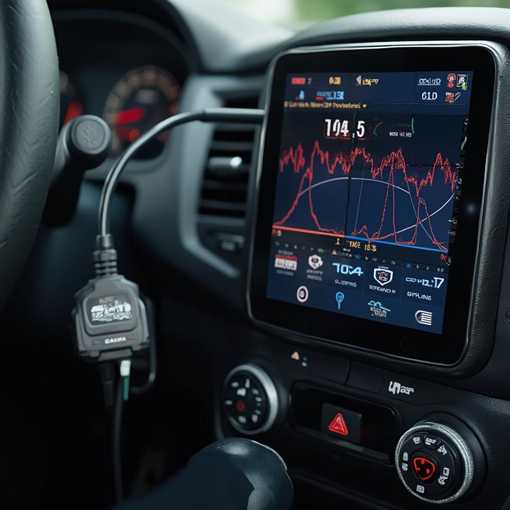 OBD2 Scanner Monitoring DPF Pressure