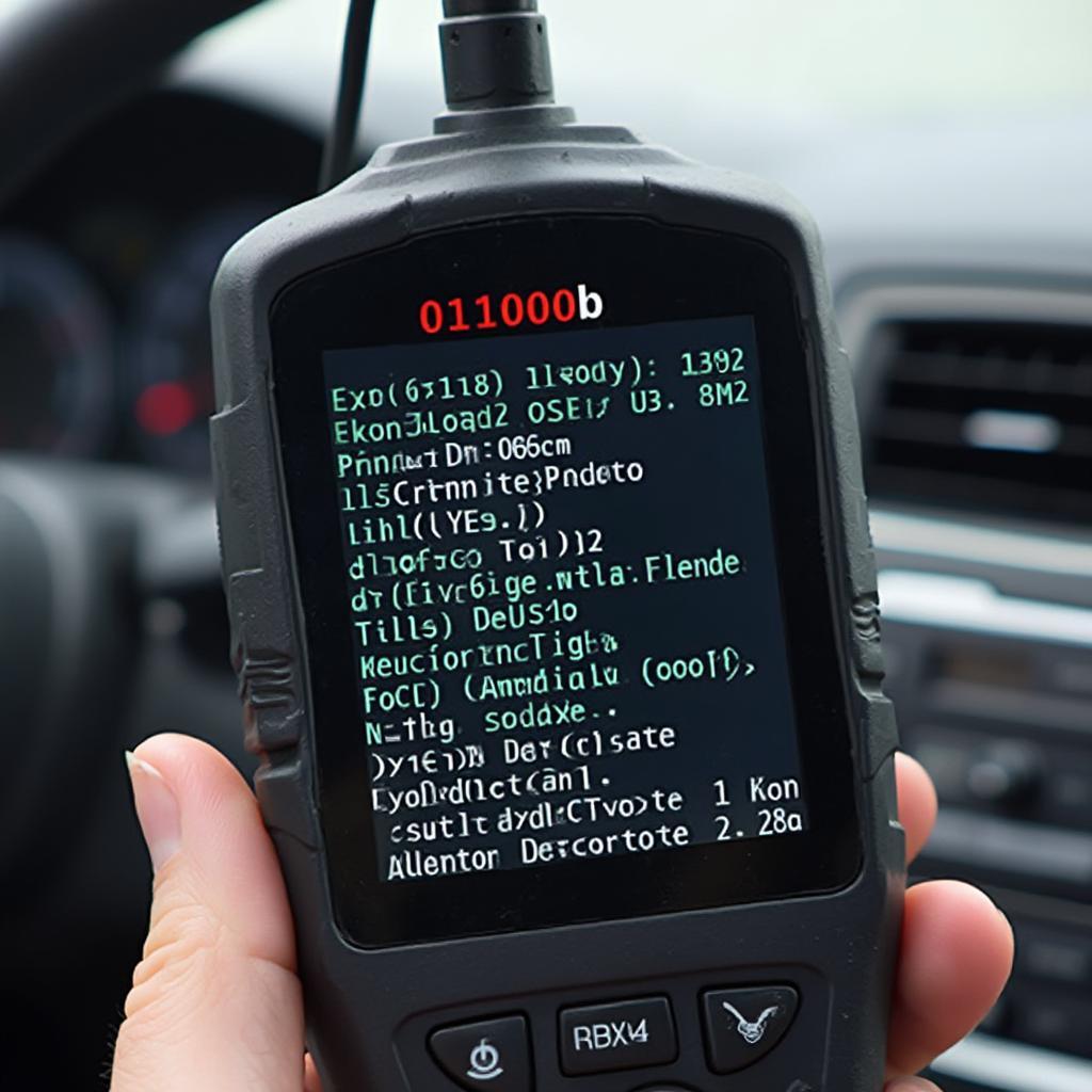 OBD2 Scanner Displaying 011000B