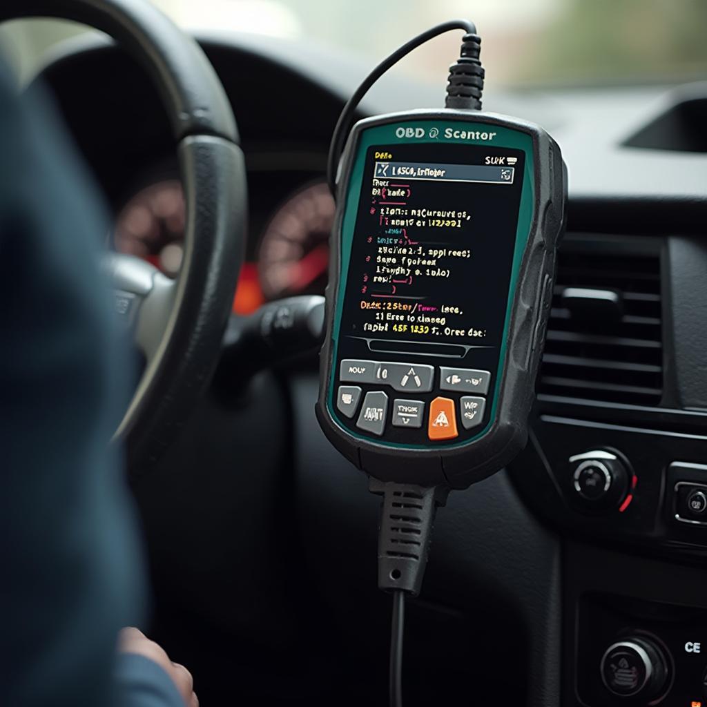 OBD2 Scanner Reading Codes