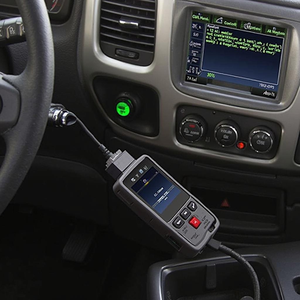 OBD2 Scanner Reading Codes on a 2008 GMC Sierra