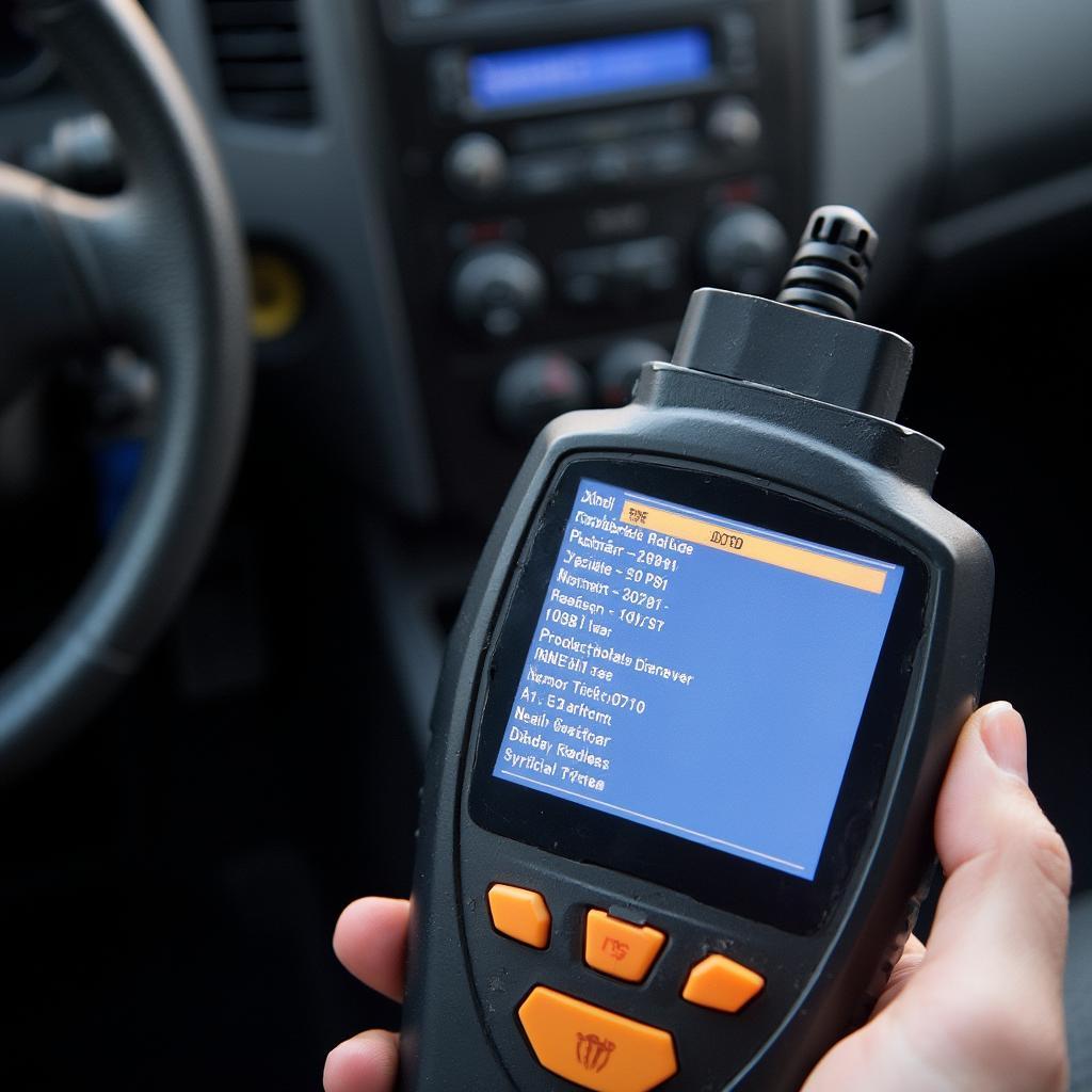 OBD2 Scanner Reading Codes on a 2007 Saturn Vue