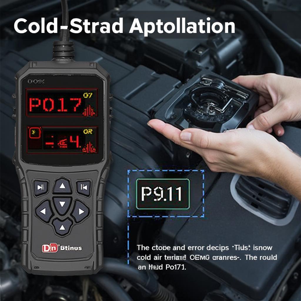 OBD2 Scanner Displaying Cold Air Intake Related Codes