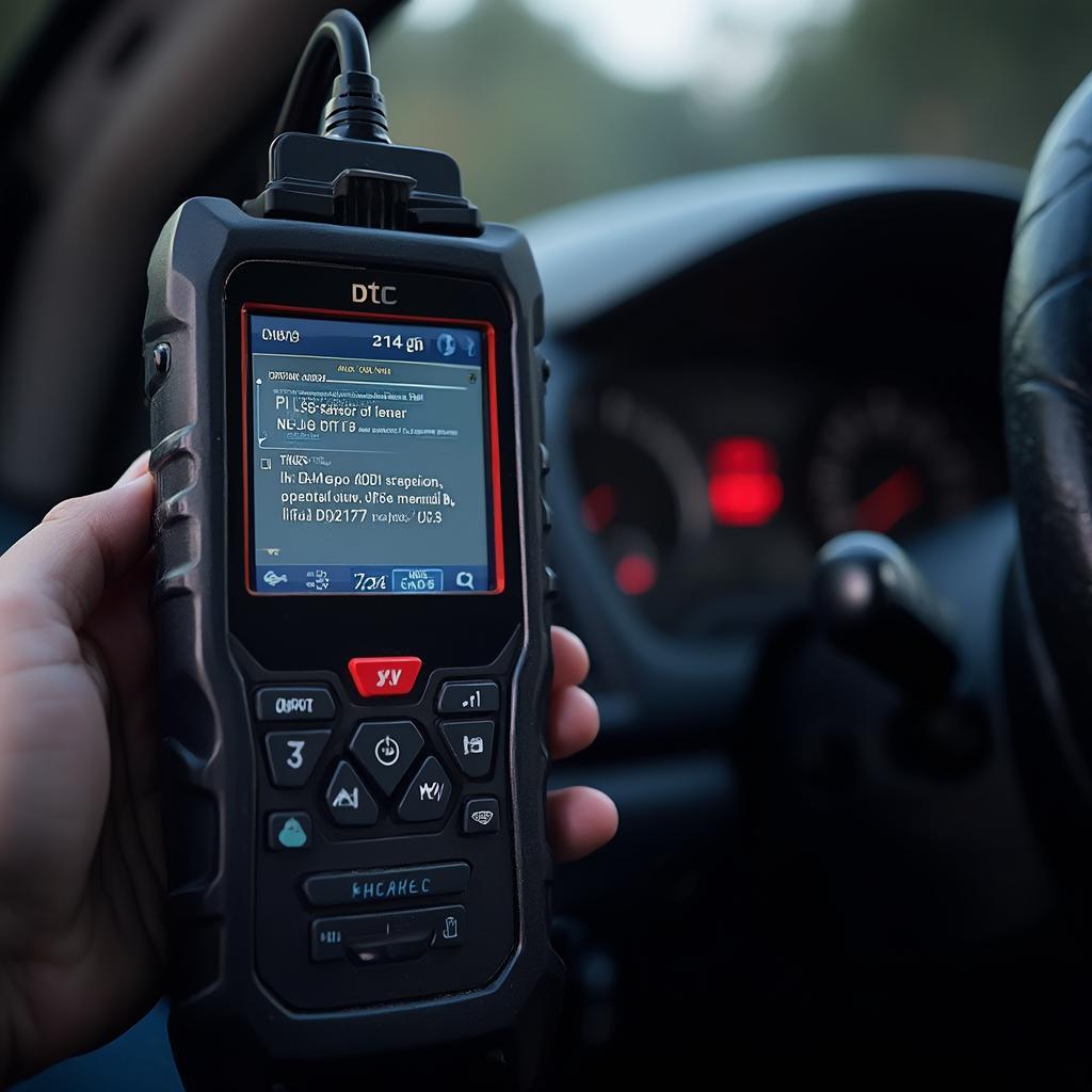 OBD2 Scanner Reading a DTC