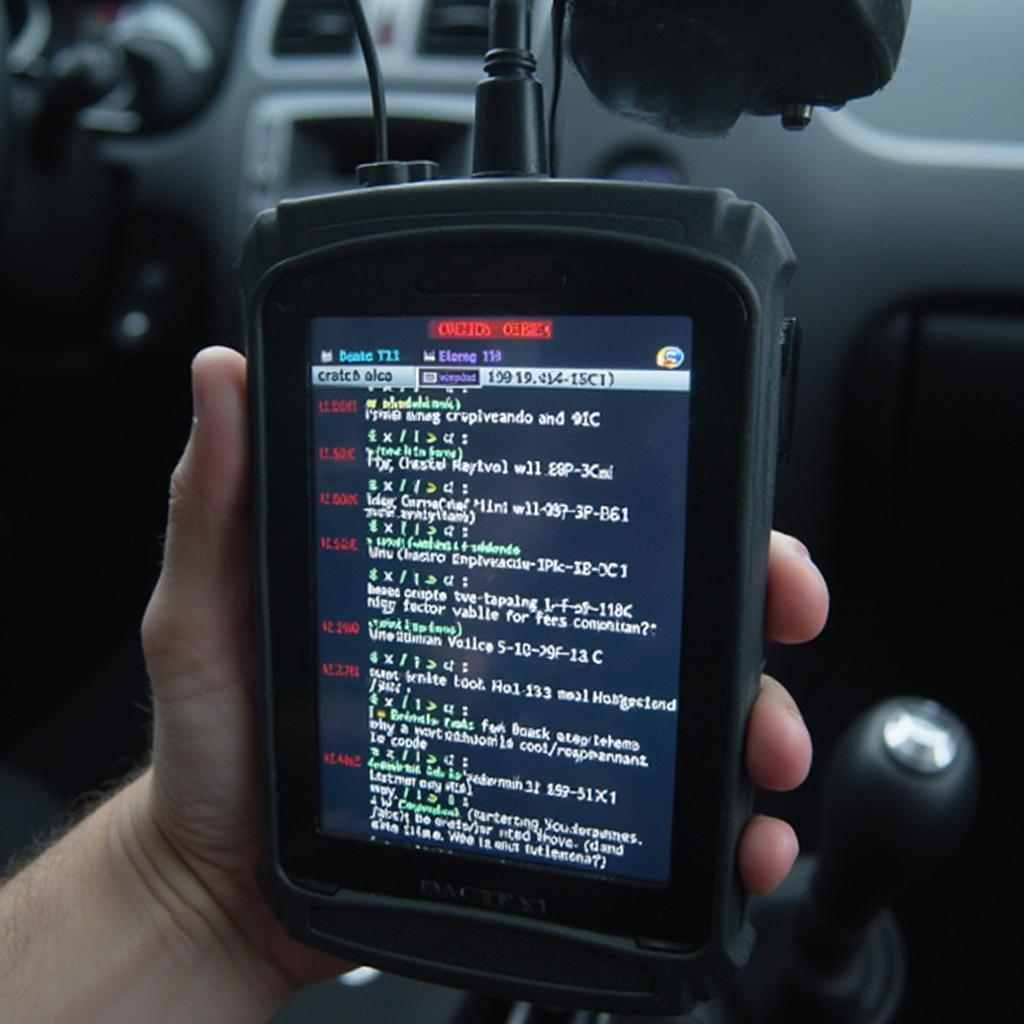 OBD2 Scanner Reading DTC Codes