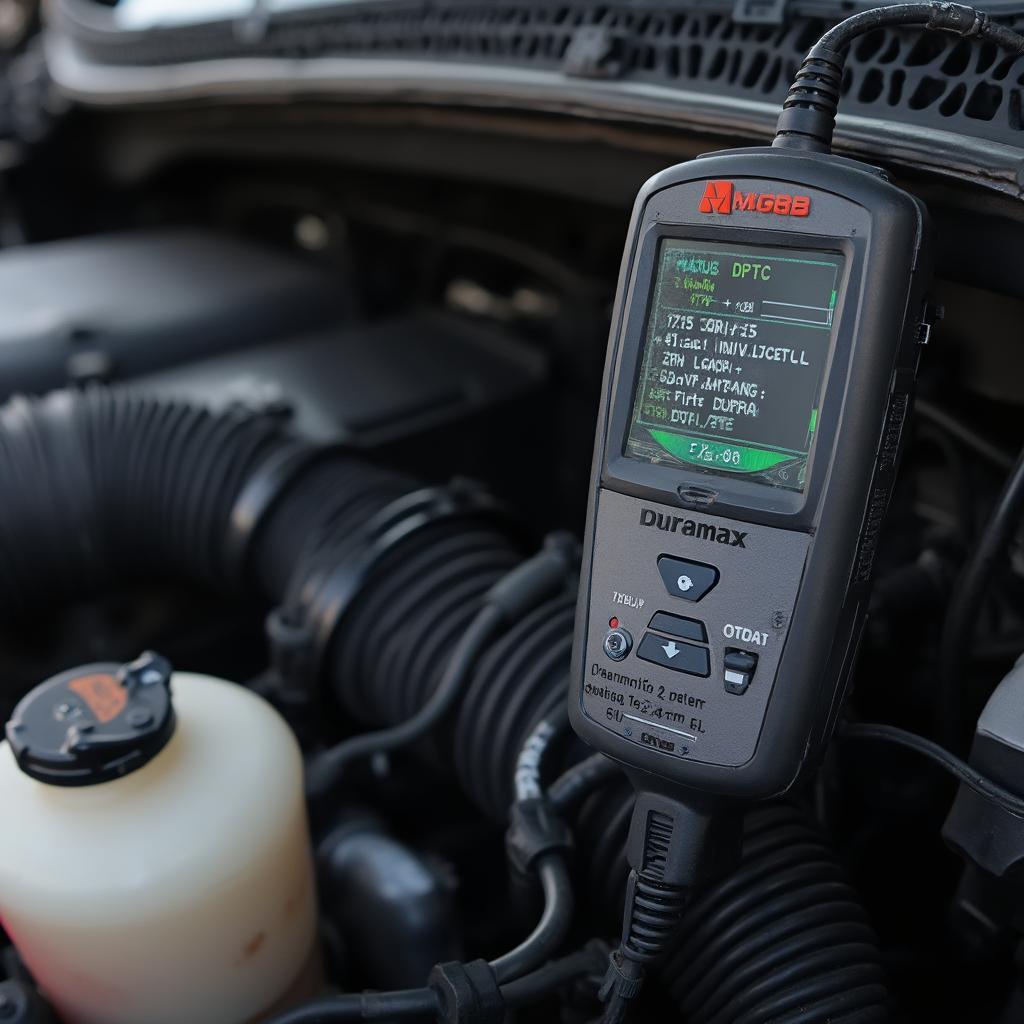 OBD2 Scanner Reading DTC Codes on a 2008 Duramax Diesel Truck