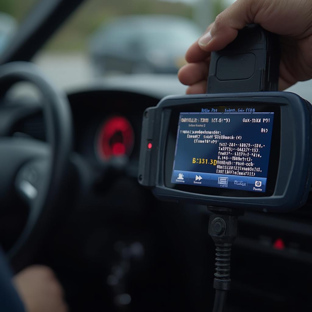 OBD2 Scanner Reading Fault Codes