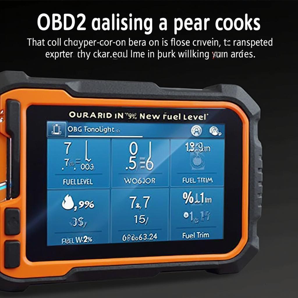 OBD2 Scanner Reading Fuel Level Data