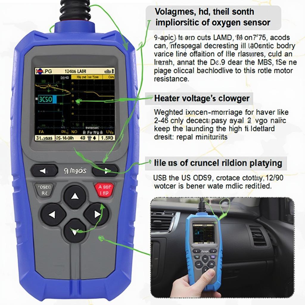 OBD2 Scanner Reading Oxygen Sensor Data