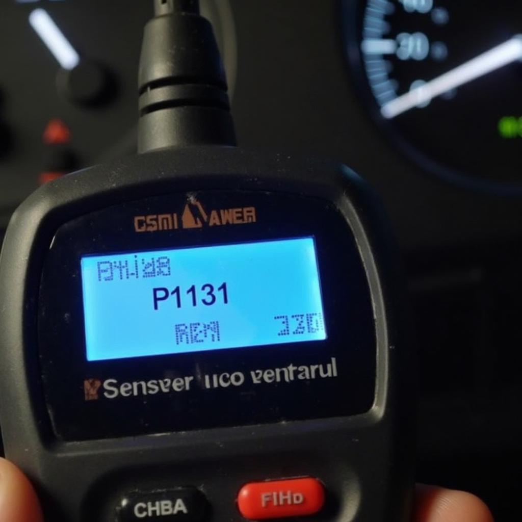 OBD2 Scanner Reading P1131 Code on a Mercury Mountaineer