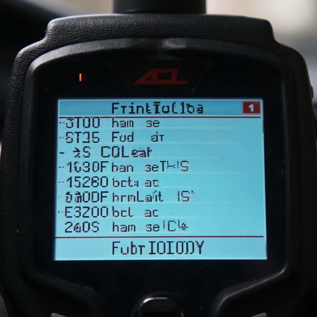 OBD2 Scanner Displaying ST215 Code