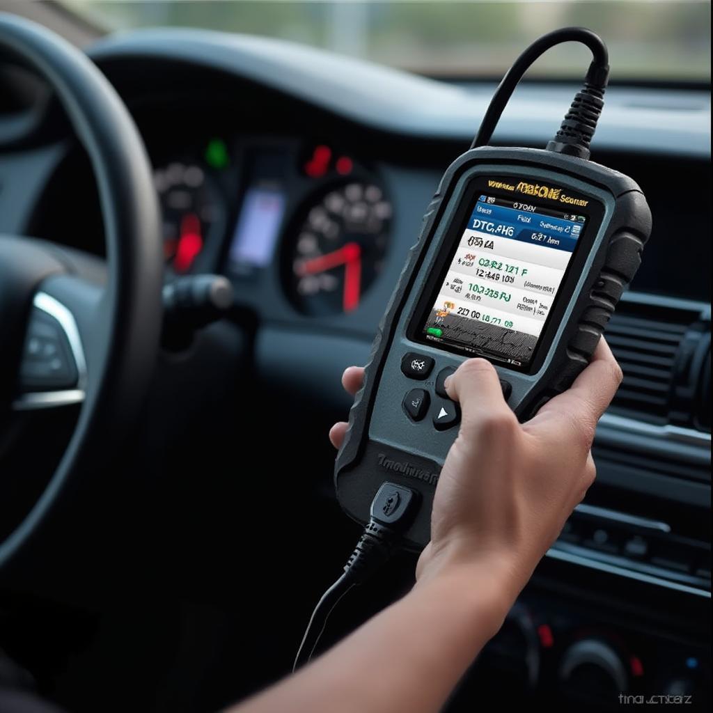 OBD2 Scanner Reading Transmission Data