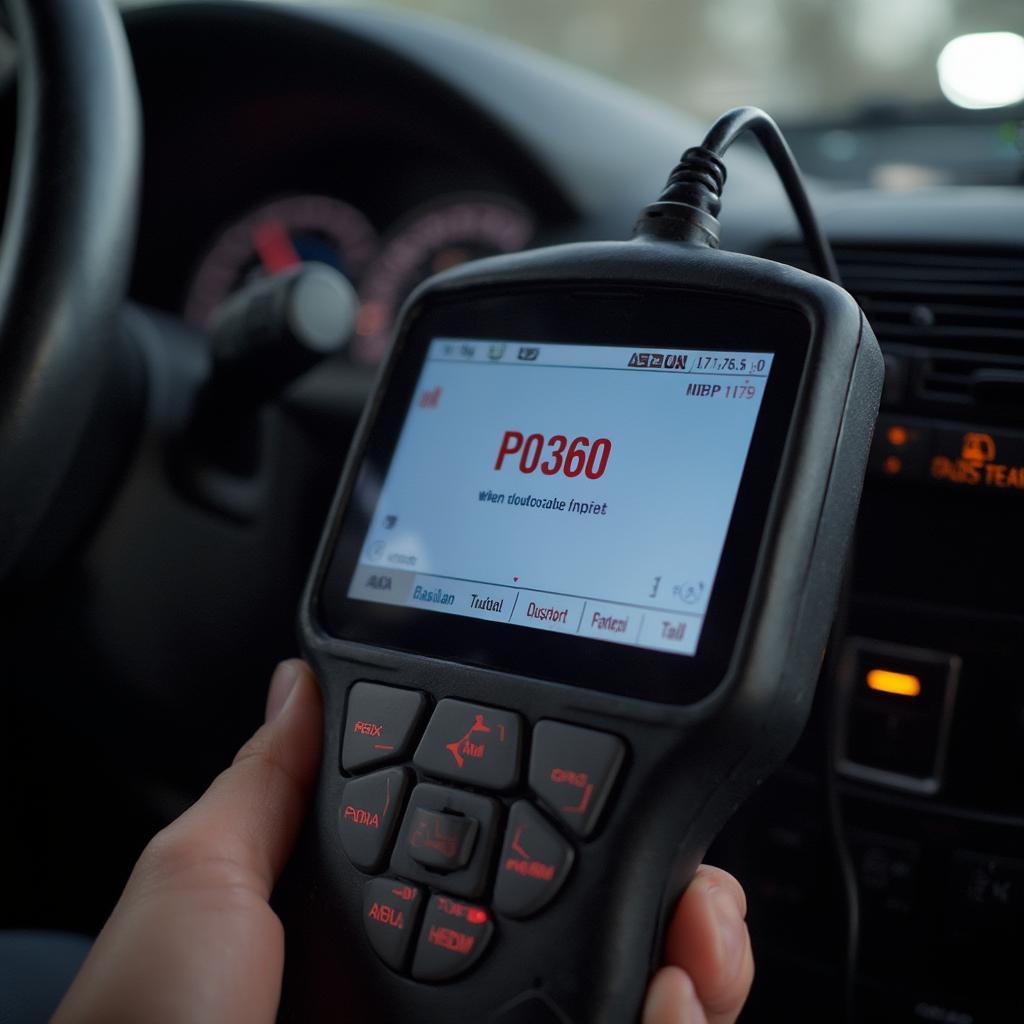 OBD2 Scanner Displaying P0360 Code