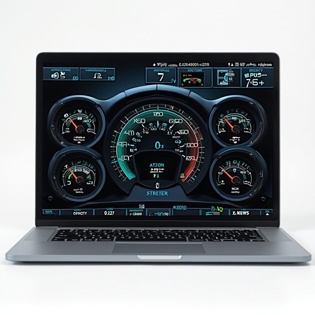 OBD2 Scanner Software Interface on Laptop Screen