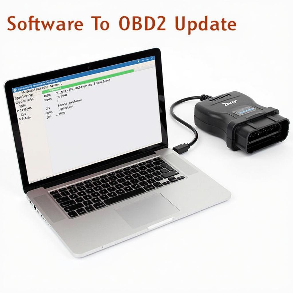 OBD2 Scanner Software Update Process using a laptop and USB cable