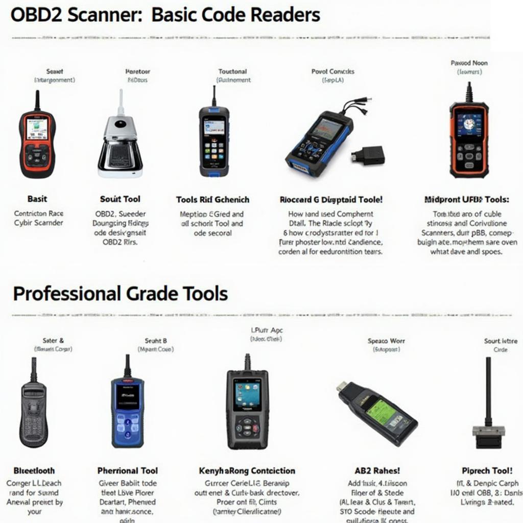 Different types of OBD2 scanners available on eBay