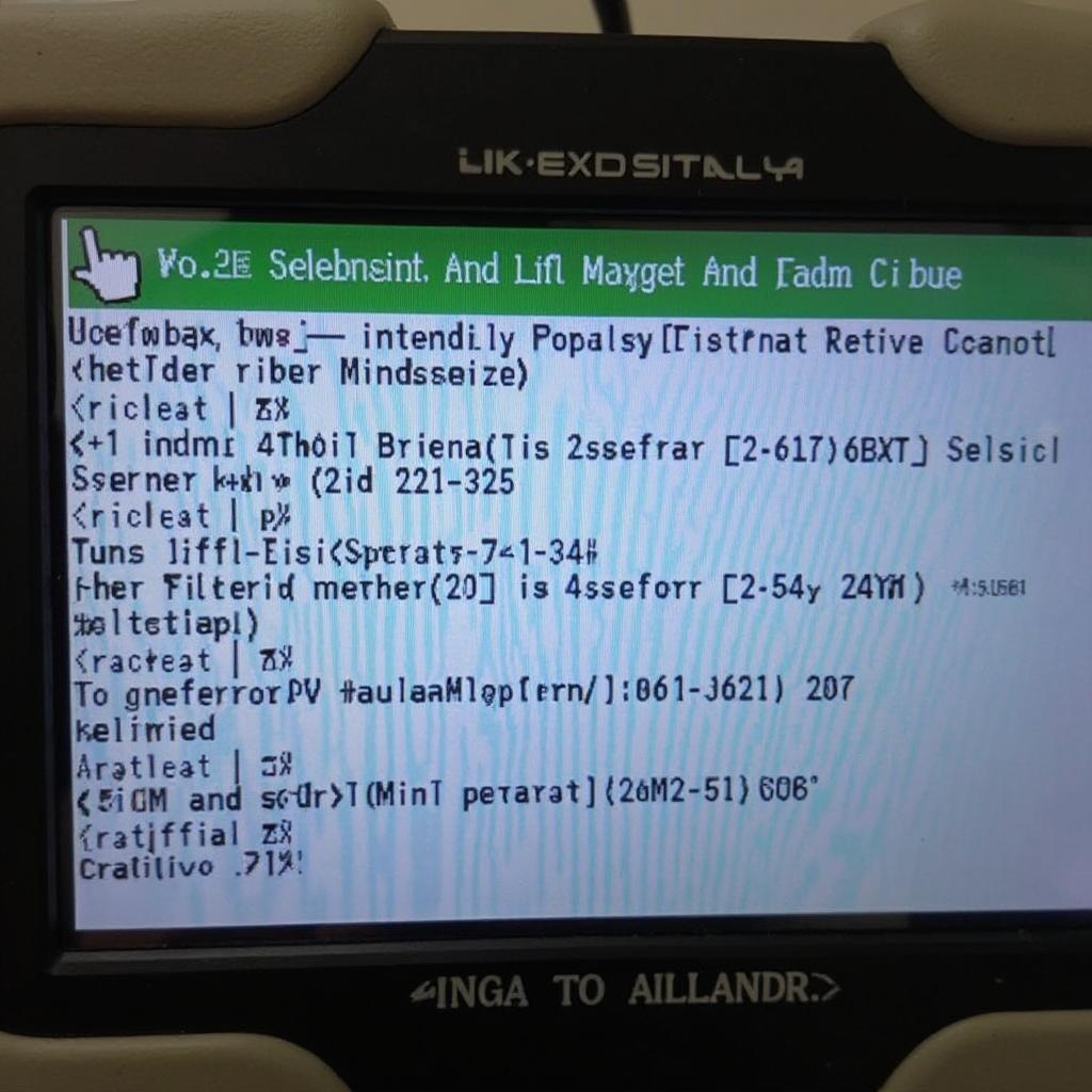 OBD2 Scanner Displaying Diagnostic Trouble Codes