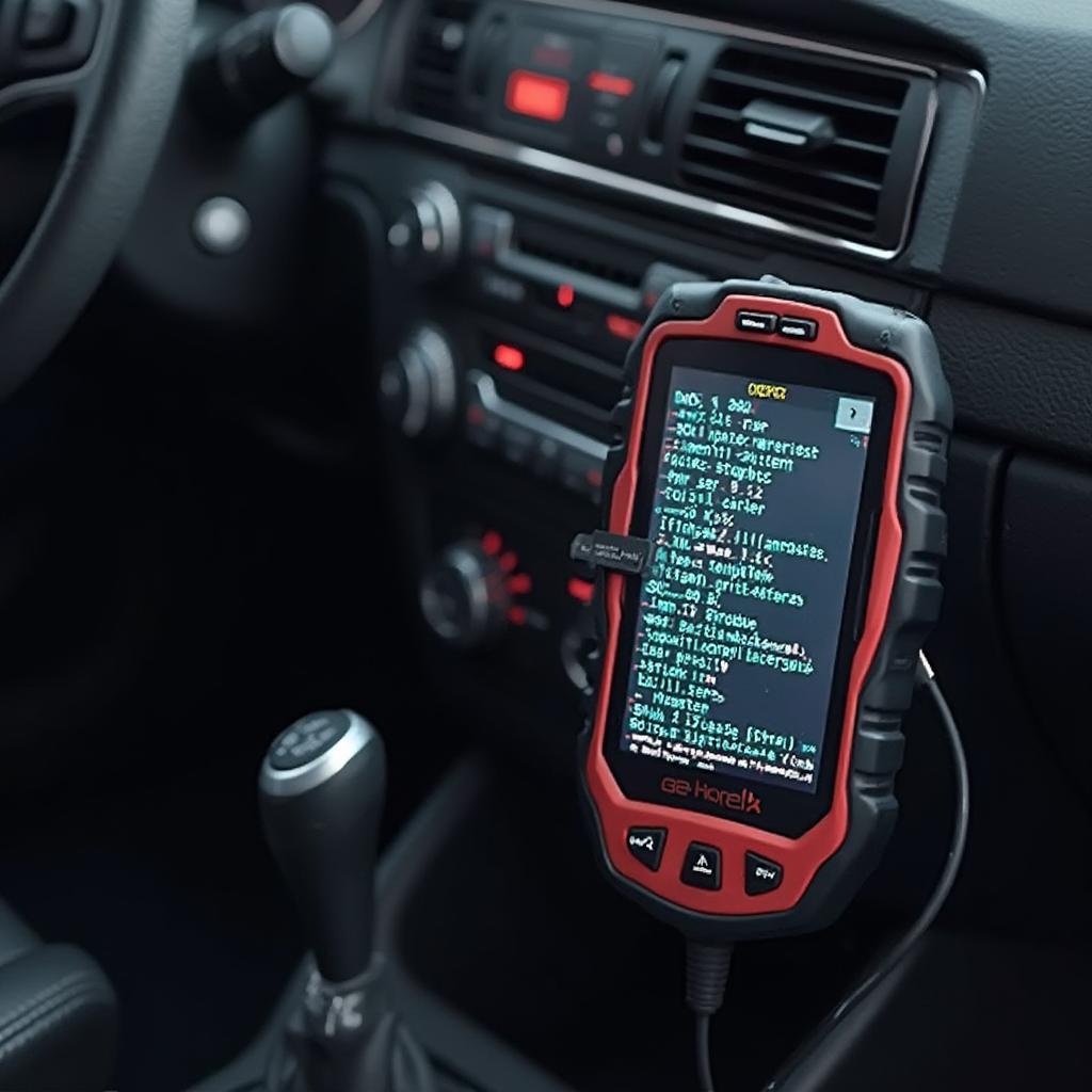 OBD2 Scantool Connected to Car