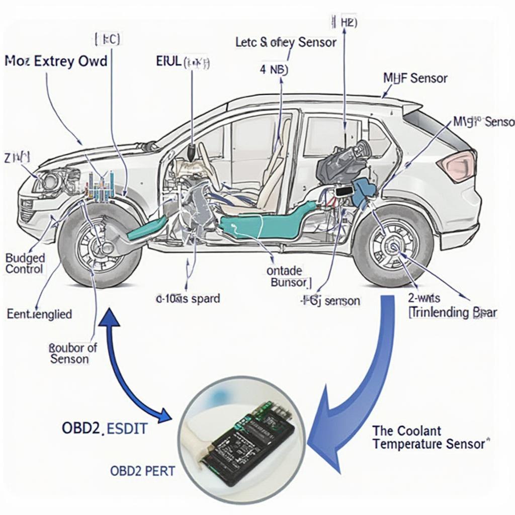 OBD2 Sensor Data Flow Diagram