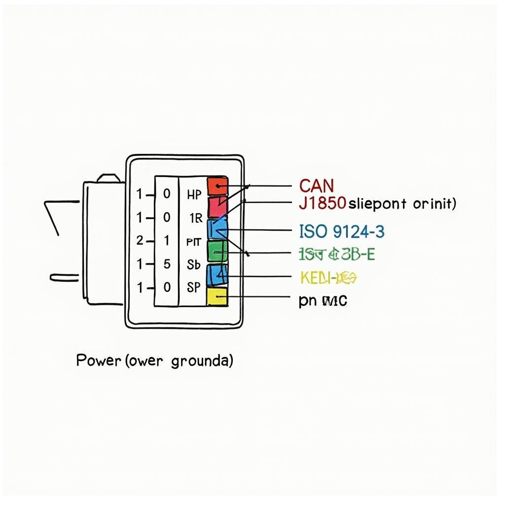 OBD2 Serial Cable Pinout Diagram