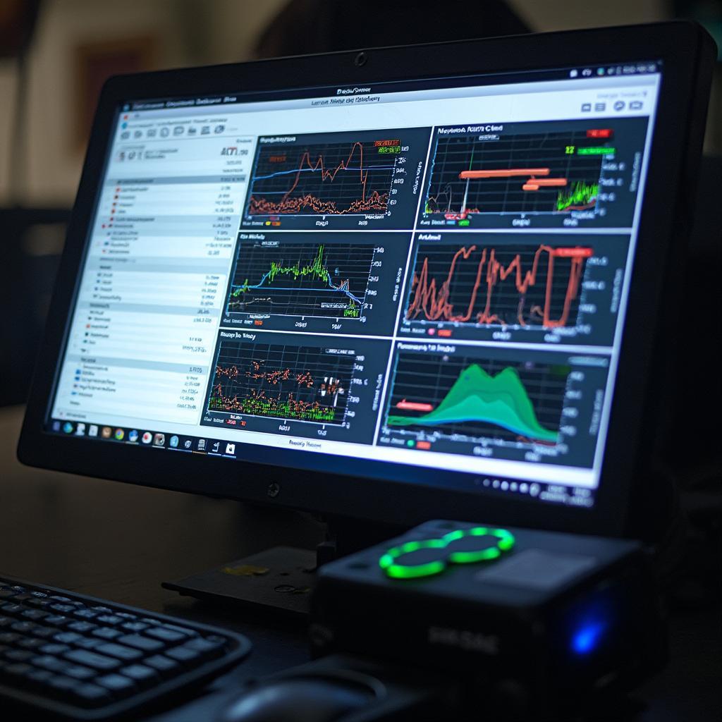 OBD2 software analyzing data from an SD card