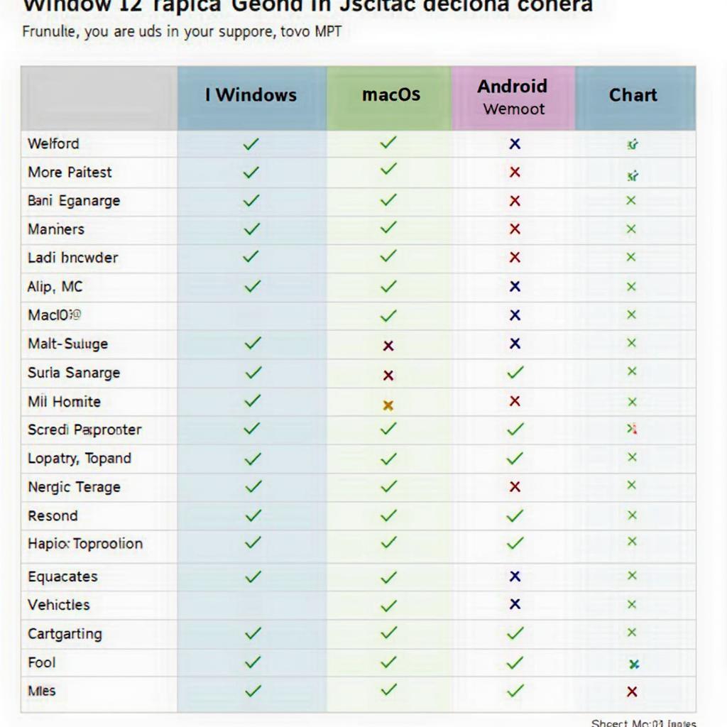 OBD2 Software Compatibility Chart