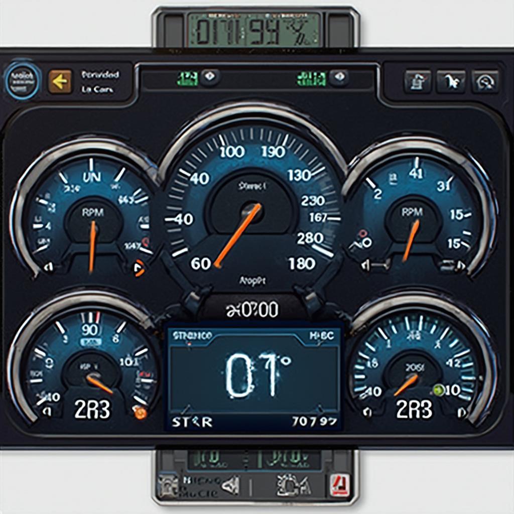 Example of an OBD2 software dashboard displaying live data