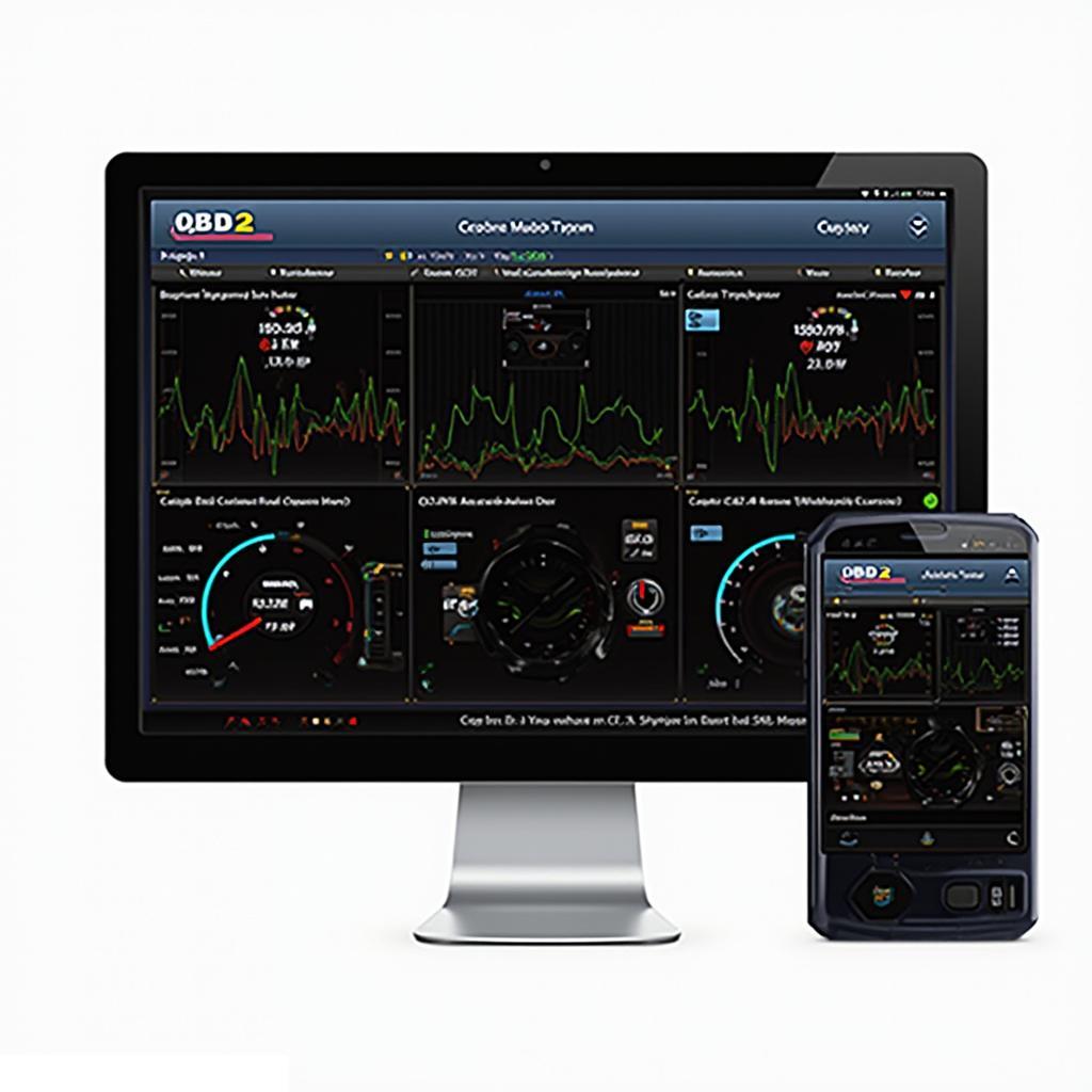 OBD2 Software Dashboard Displaying Real-Time Data