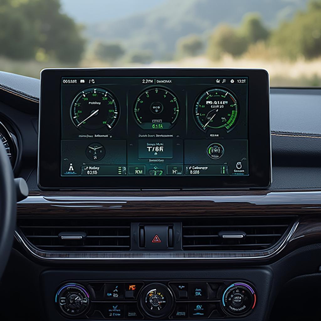 OBD2 Software Dashboard Displaying Speed and RPM