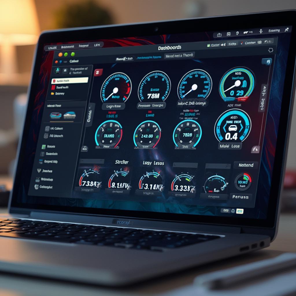 OBD2 Software Dashboard on Macbook