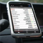 OBD2 software displaying car diagnostics on a smartphone