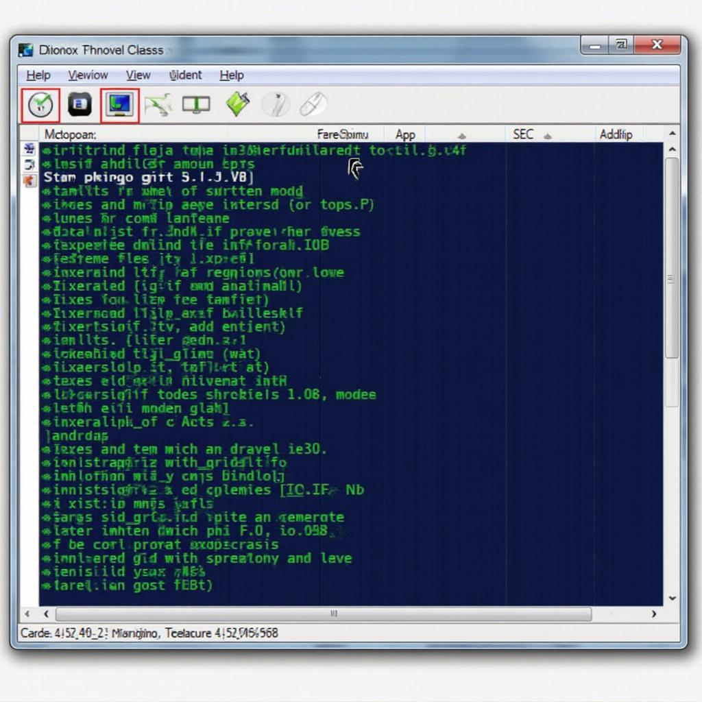 OBD2 Software Displaying Diagnostic Trouble Codes (DTCs) for a 2000 Dodge Durango 5.9L V8