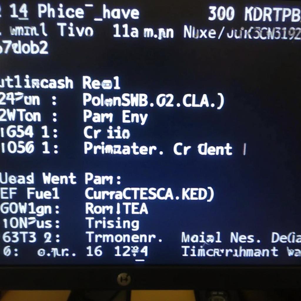 OBD2 Software Showing Fuel Trim Data