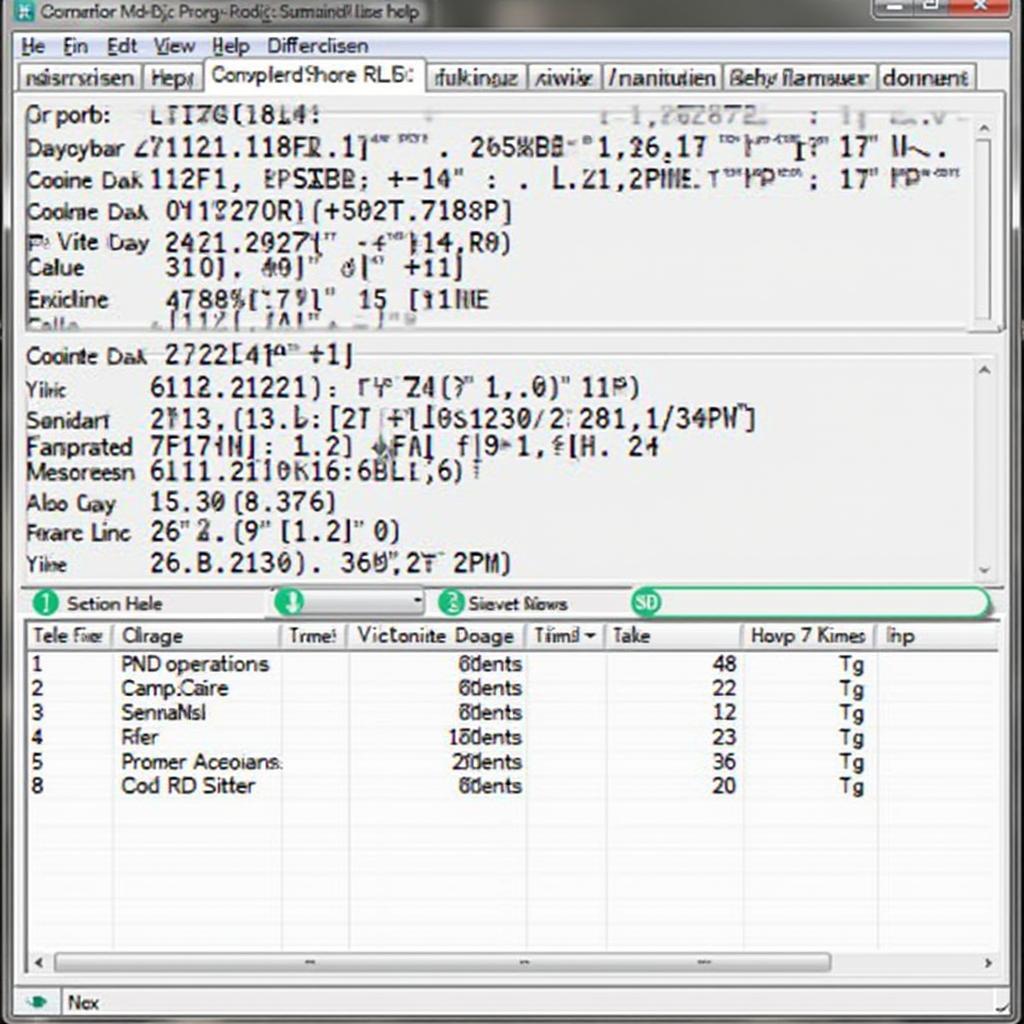 OBD2 Software Displaying Live Data