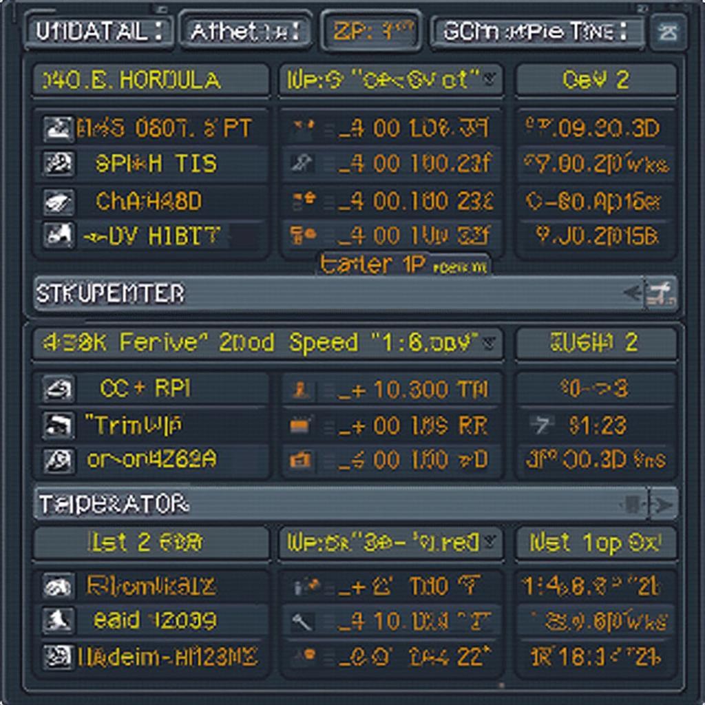 OBD2 Software Displaying Vehicle Data