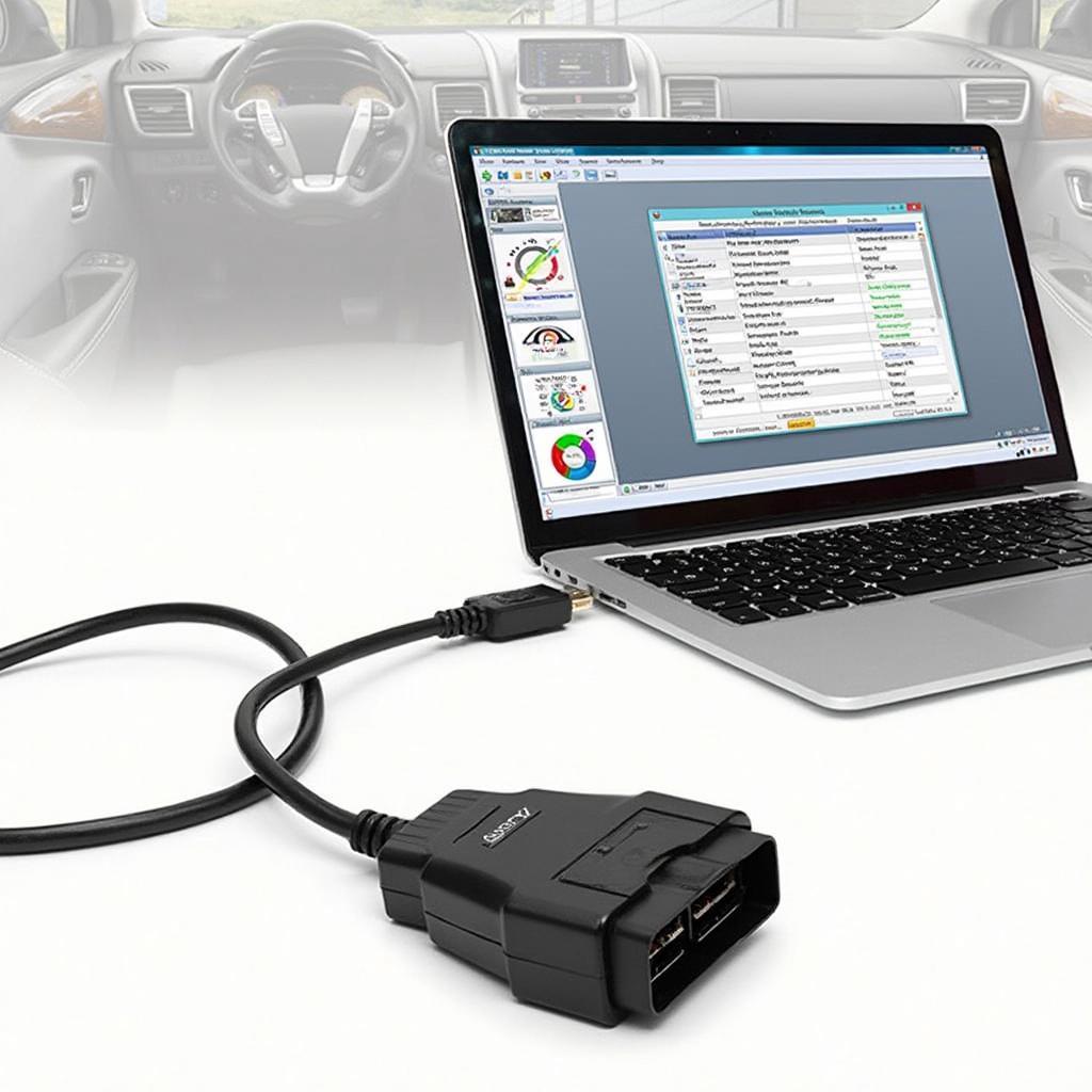 Connecting ELM327 adapter to laptop for OBD2 software download