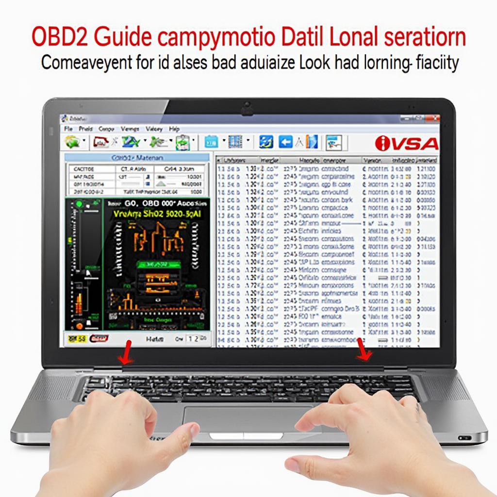 OBD2 Software Interface on a Laptop