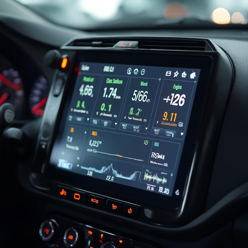 OBD2 Software Interface Displaying Data