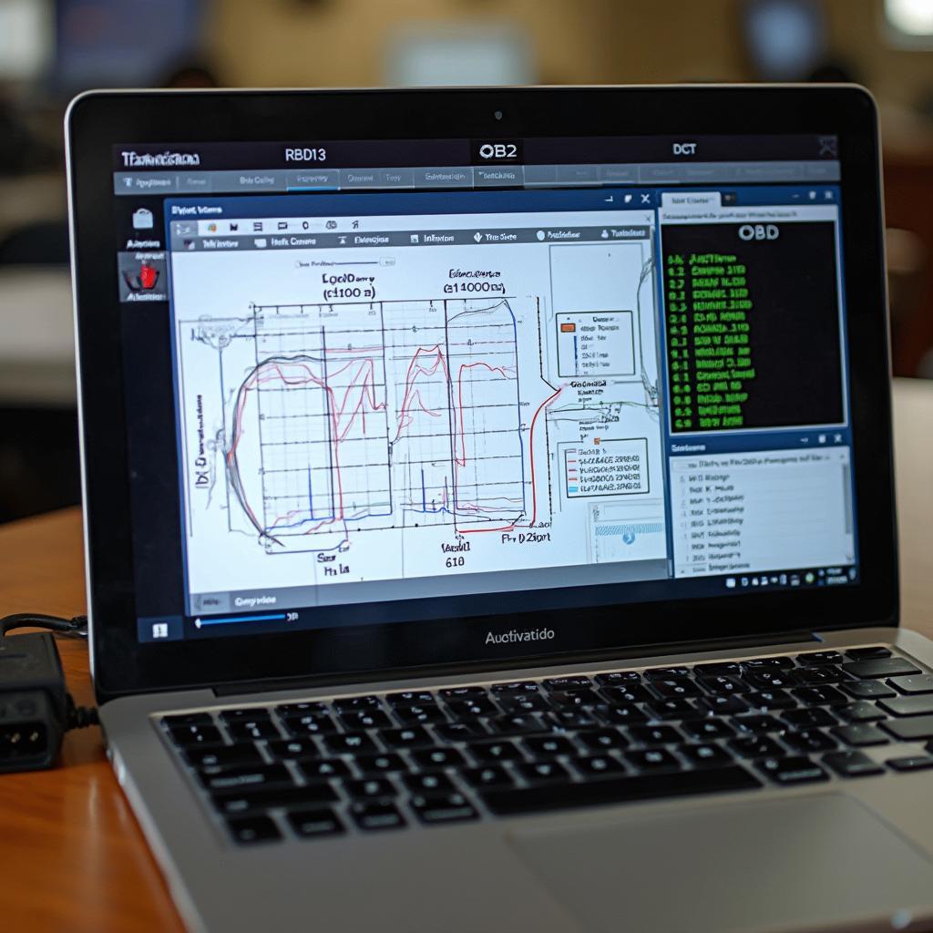 OBD2 Software Interface on Laptop