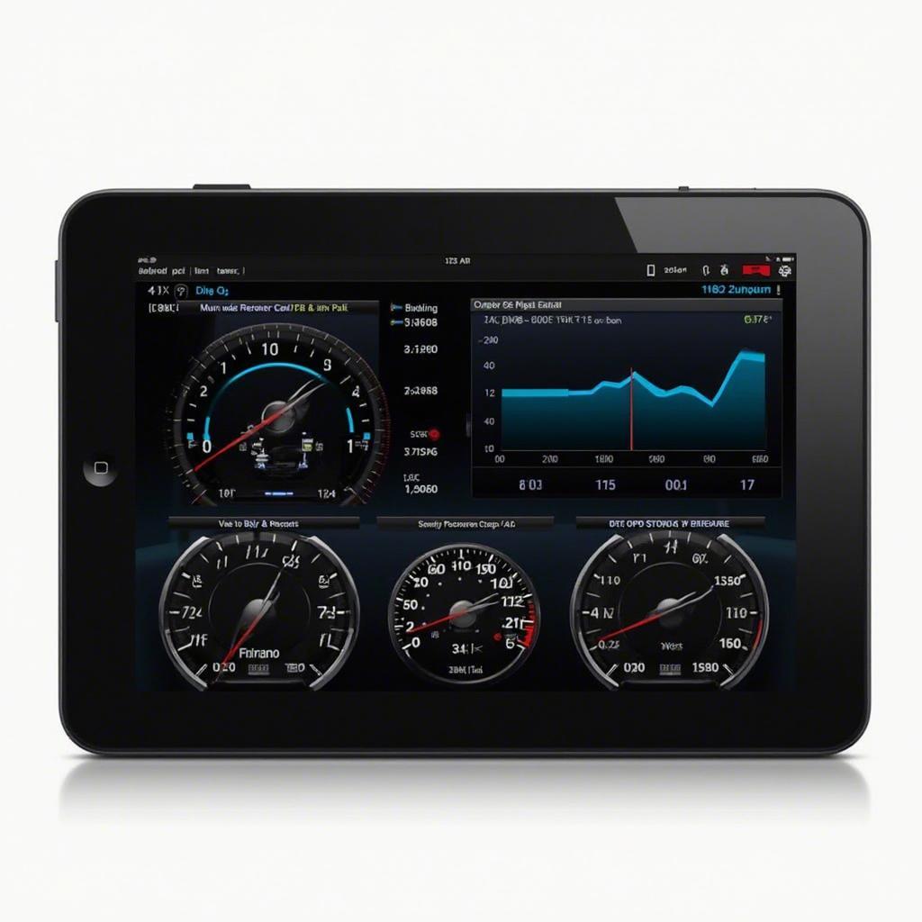 OBD2 Software Interface on Tablet