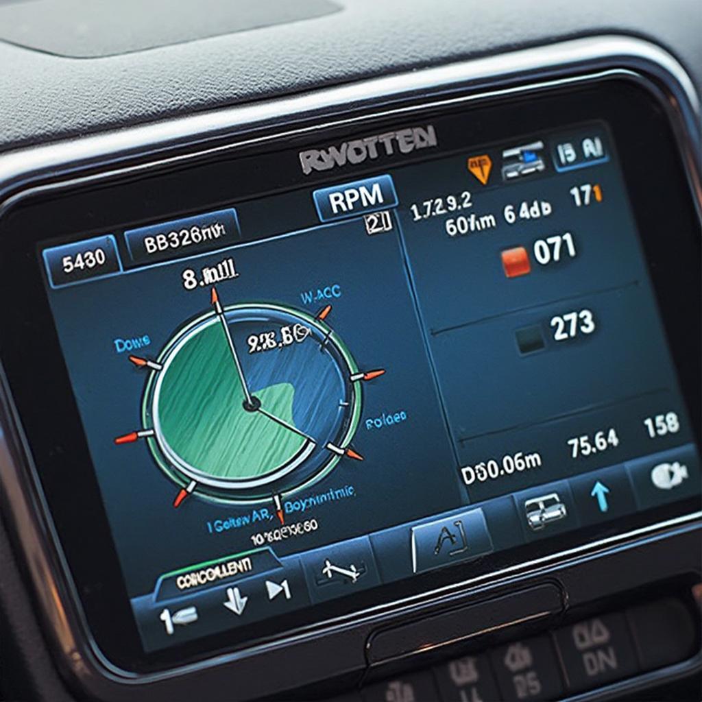 OBD2 Software Interface Displaying Live Data from a Car